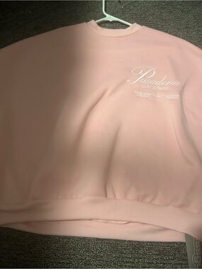Missguided Light Pink Pasadena Script Crewneck Sweatshirt